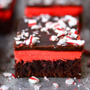 A chocolate peppermint brownie.