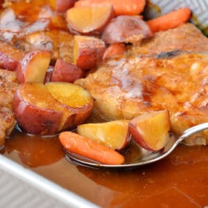 Oven roasted pork chops.