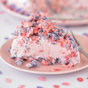 Strawberry ice cream cake.
