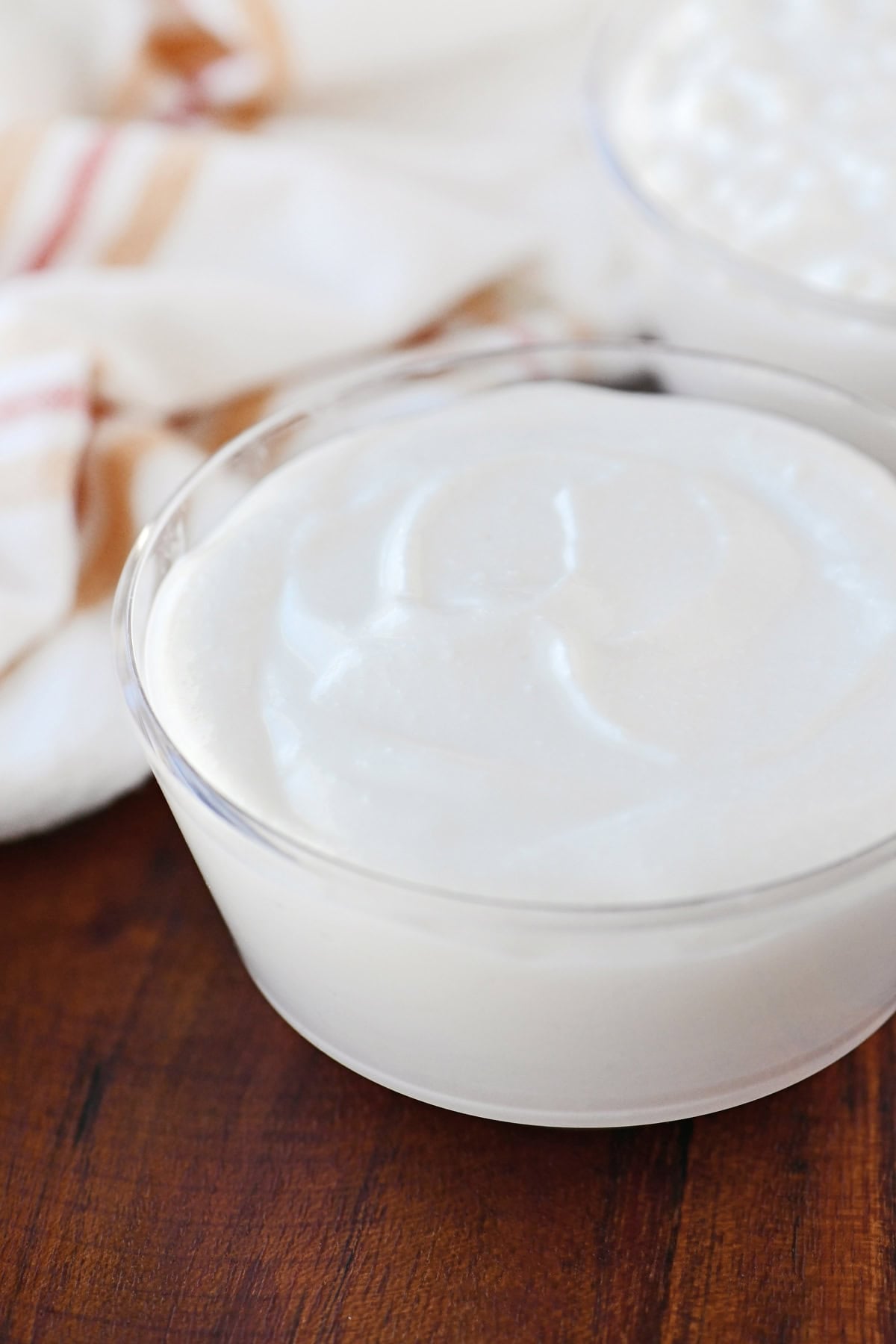 Blended cottage cheese.