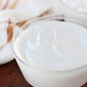 Blended cottage cheese.