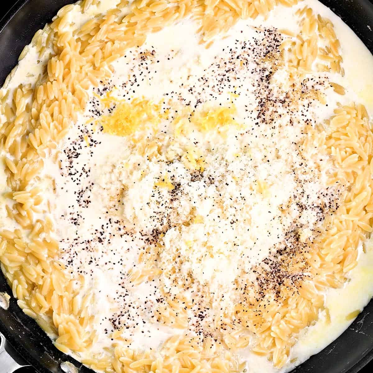 Ingredients in a skillet.