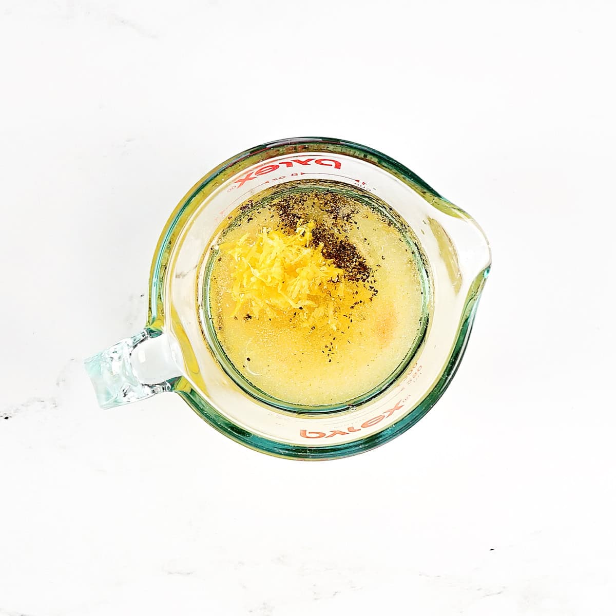 Ingredients in a small glass bowl.