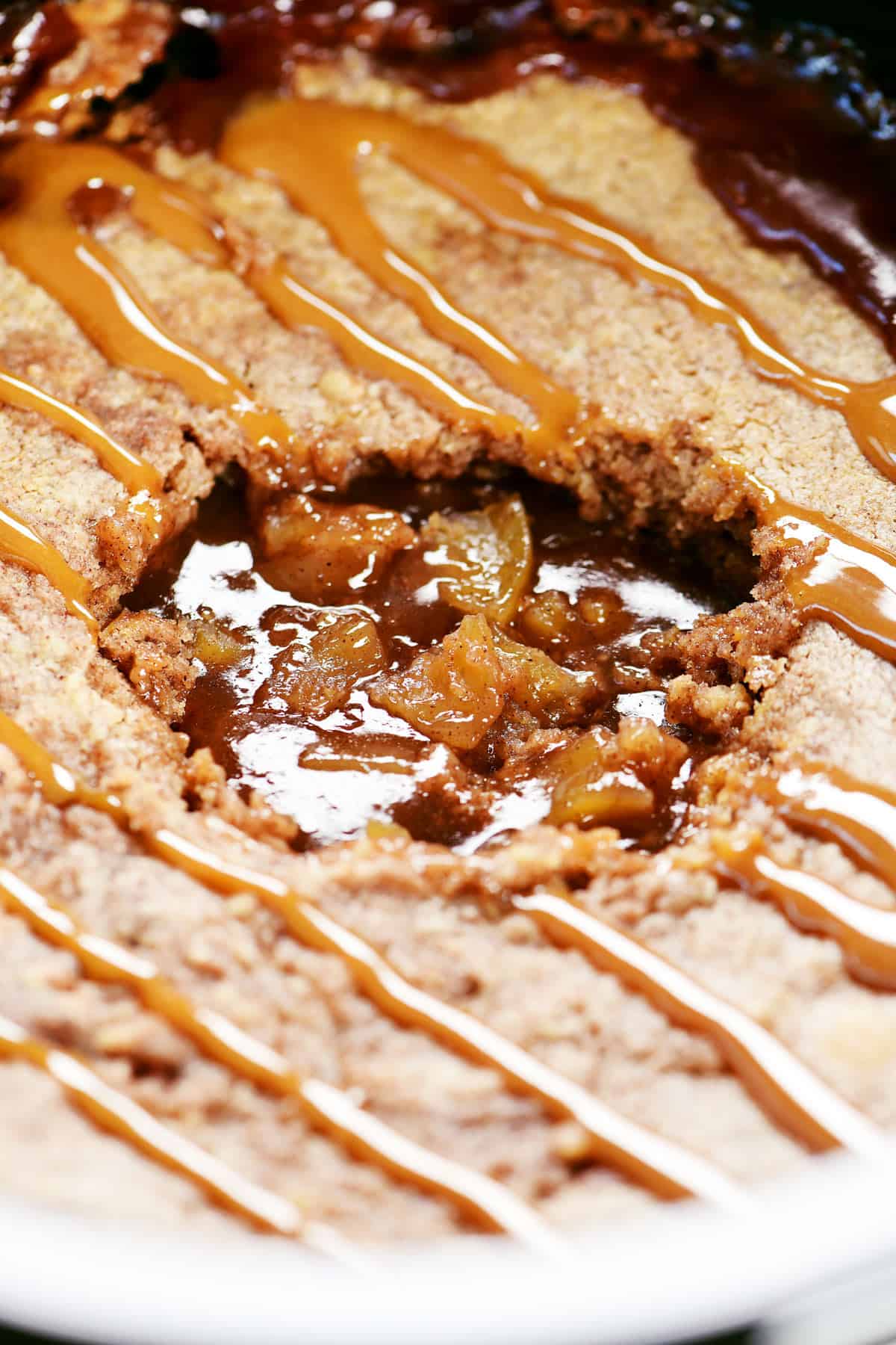 Slow cooker apple dump cake.